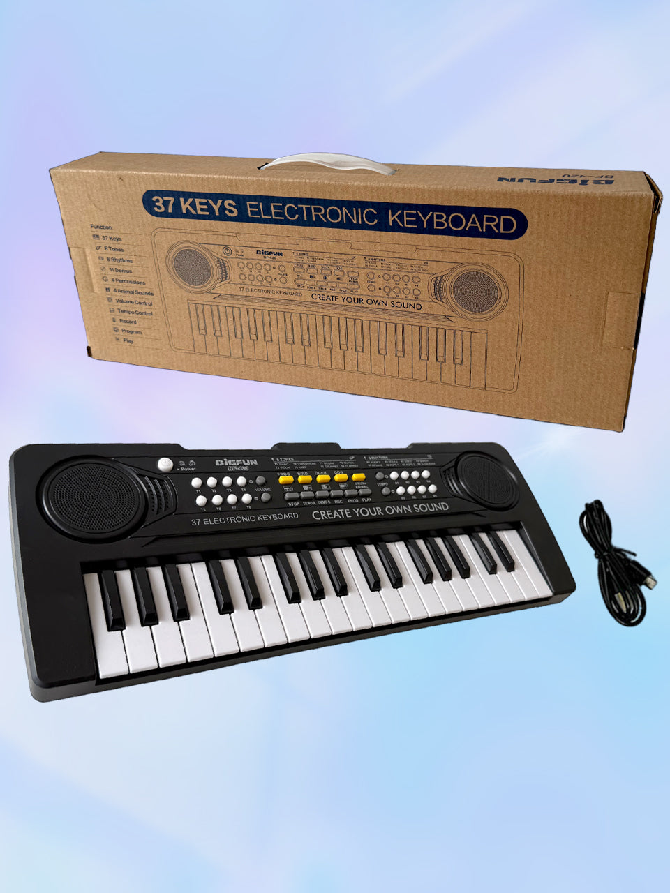 37‑Key Portable Learning Keyboard – Interactive Music Practice Toy with Built‑In Songs, Rhythms & Record/Playback Modes – Skill Development for Beginners & Teens 14+