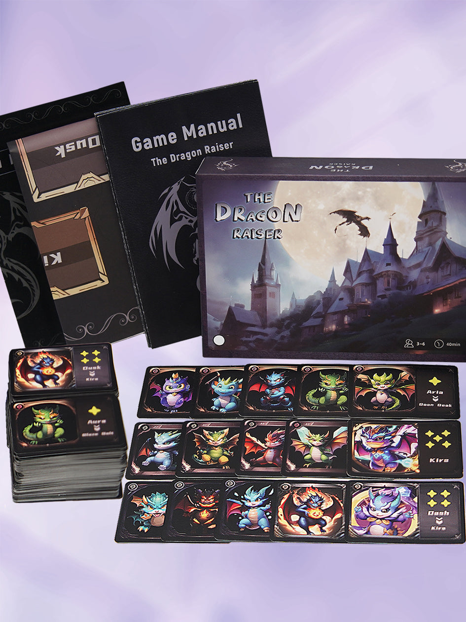 The Dragon Raiser – 3–6 Player Fantasy Dragon Card Game, Medieval Auction, Breeding & Fusion Battles, Fast 40-Min Strategy Play