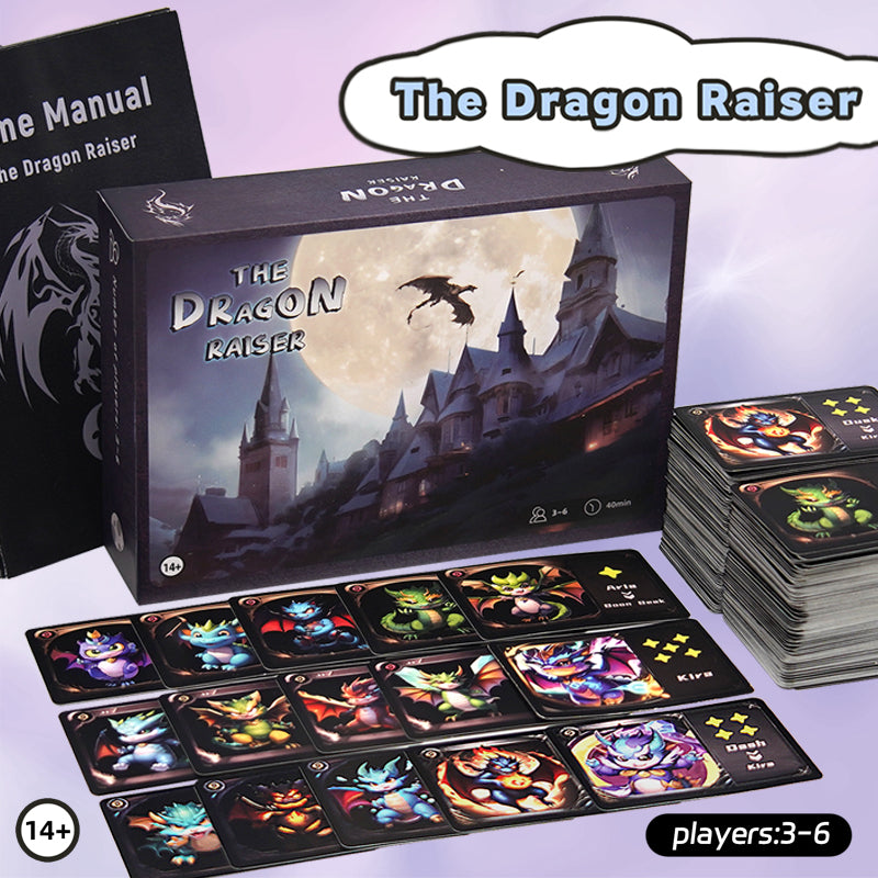 The Dragon Raiser – 3–6 Player Fantasy Dragon Card Game, Medieval Auction, Breeding & Fusion Battles, Fast 40-Min Strategy Play