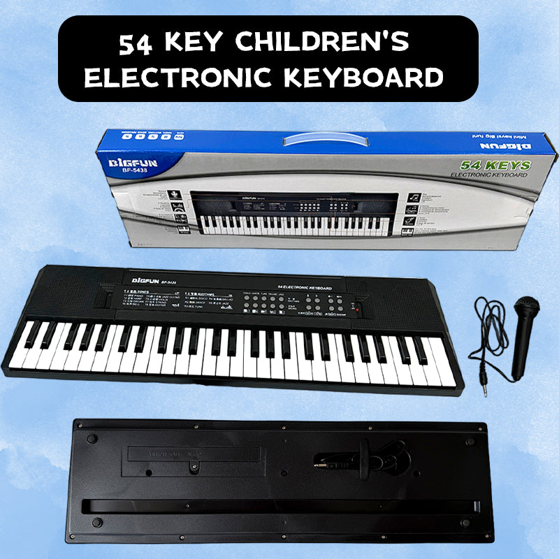 Educational keyboard with 54 keys and microphone
