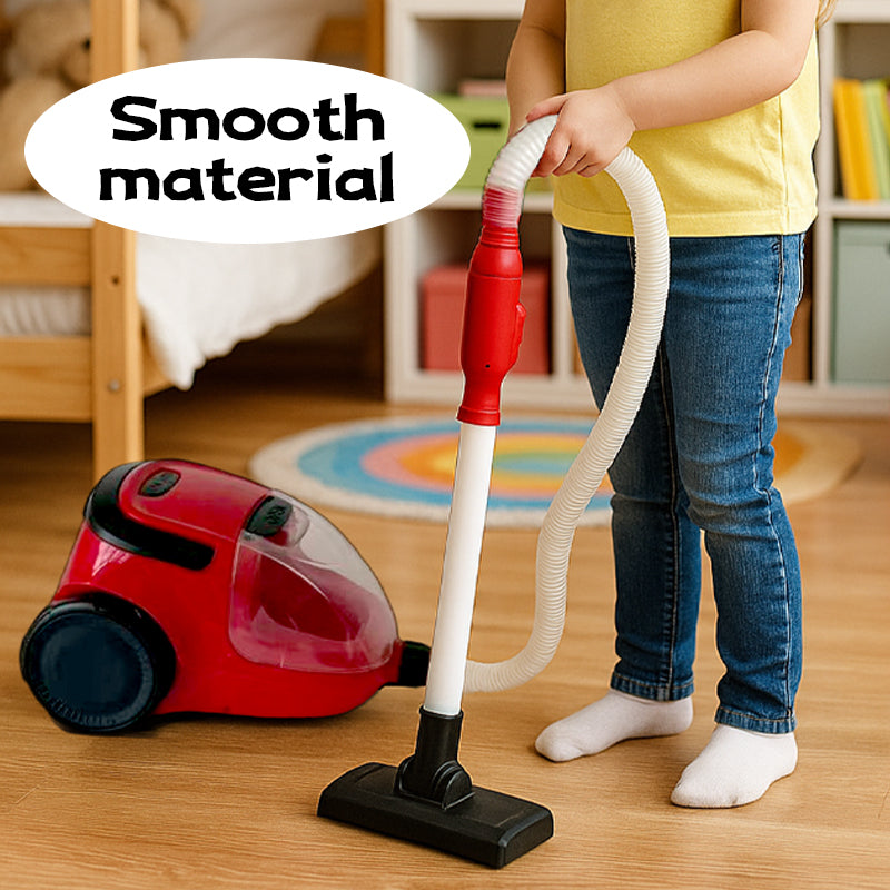 Interactive Pretend Play Cleaning Set – Mini Electric Vacuum, Sweeper, Dustpan & Spray Bottle – Role-Play Toy for Ages 3+