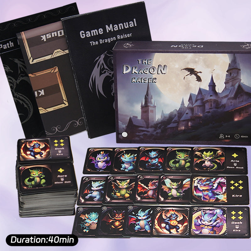 The Dragon Raiser – 3–6 Player Fantasy Dragon Card Game, Medieval Auction, Breeding & Fusion Battles, Fast 40-Min Strategy Play