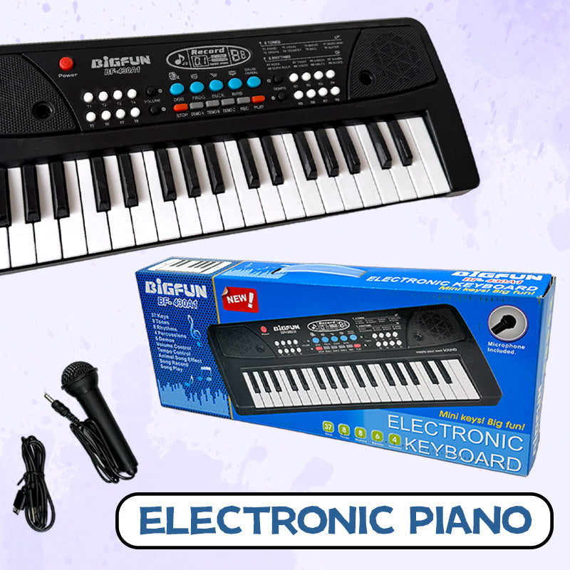 37-Key Portable Music Keyboard with Microphone – Interactive Piano Toy for Beginners & Teens 14+ – Practice, Record & Playback Functions – Ideal Learning Gift