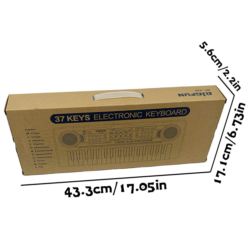 37‑Key Portable Learning Keyboard – Interactive Music Practice Toy with Built‑In Songs, Rhythms & Record/Playback Modes – Skill Development for Beginners & Teens 14+