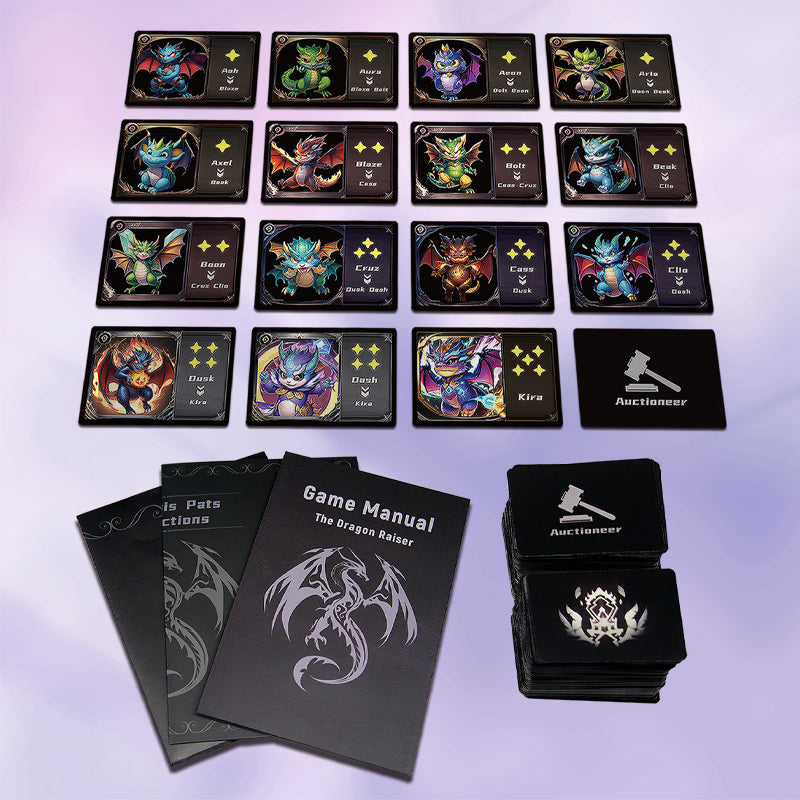 The Dragon Raiser – 3–6 Player Fantasy Dragon Card Game, Medieval Auction, Breeding & Fusion Battles, Fast 40-Min Strategy Play