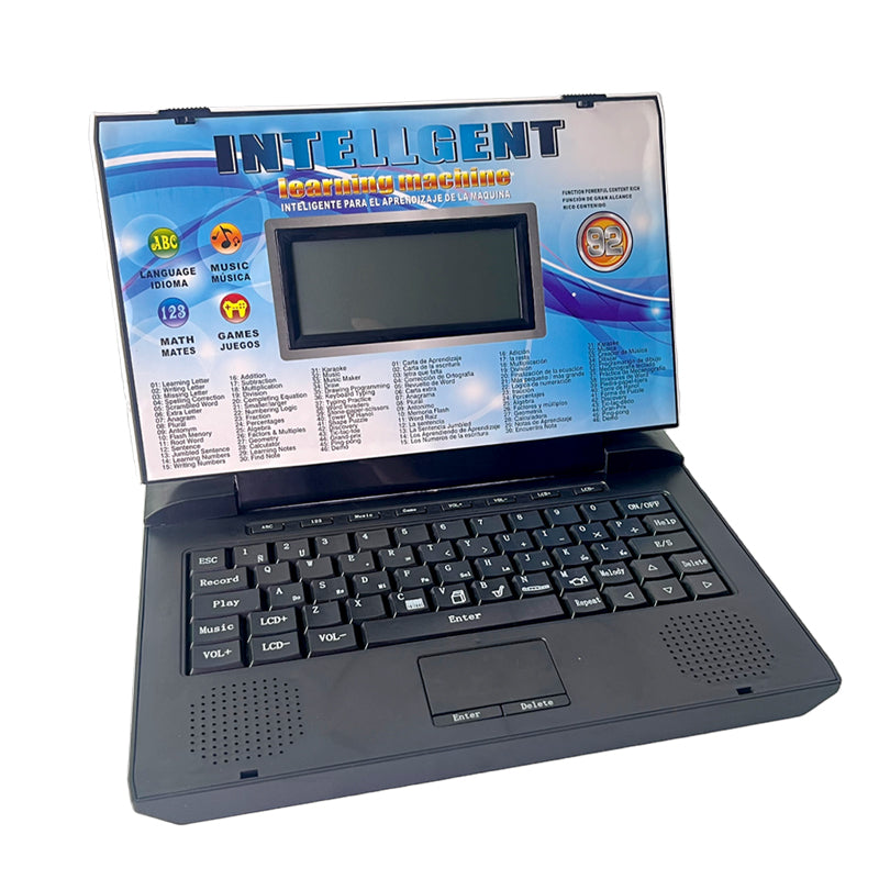 Kids' Educational Laptop Toy (Ages 3+) – 60+ Learning Games for ABCs, Math, Music, Logic, Typing, Drawing & More – Bilingual Pretend Computer with Screen & Keyboard – STEM Gift for Boys & Girls