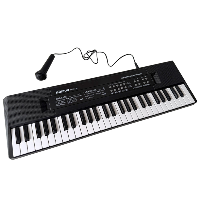 54‑Key Portable Keyboard with Microphone – Record & Playback, Multiple Tones & Rhythms, Adjustable Volume & Tempo – Educational Music Instrument for Beginners & Enthusiasts